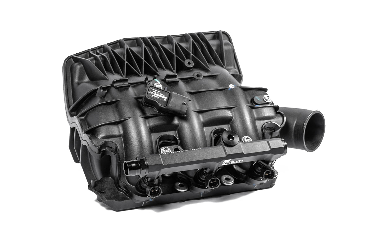 Radium Rotax 900 ACE fuel rail installed on Can-Am Ryker manifold