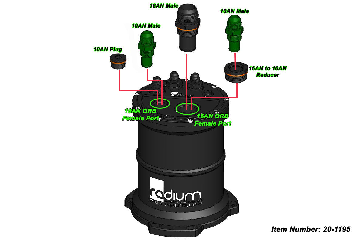 Radium Fuel Surge Tank for External Pumps - Radium Engineering | Coore Australia