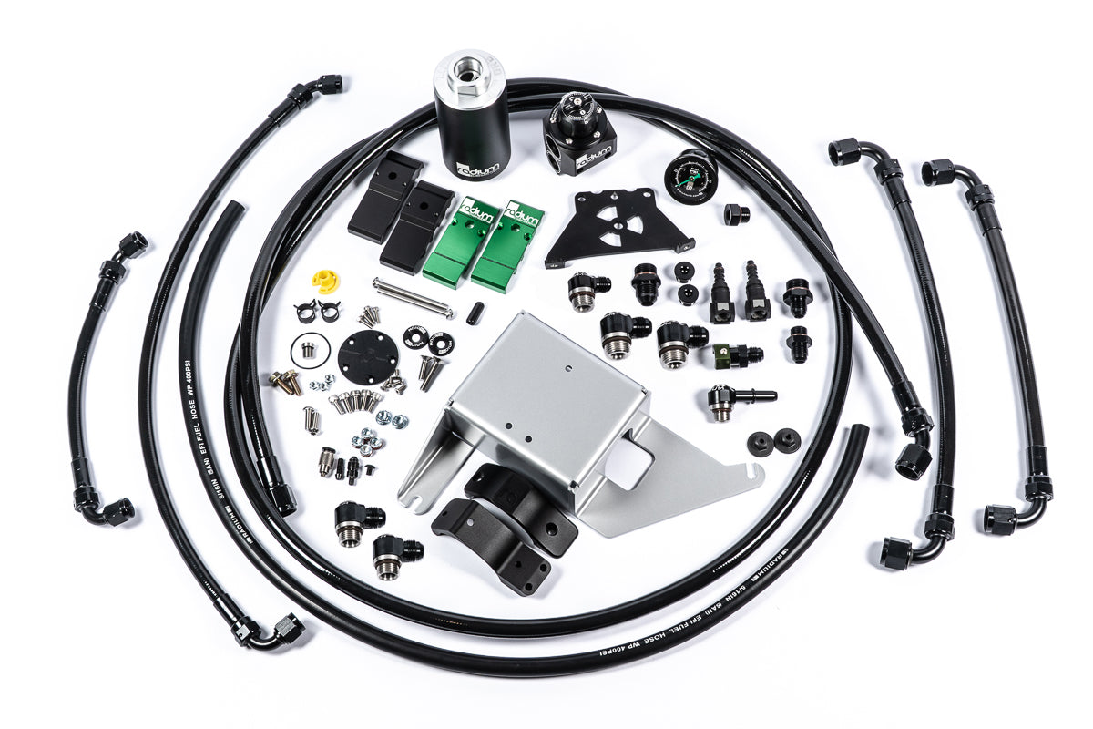 Radium 20-1816-03 Fuel Hanger Plumbing Kit with Stainless Filter, Ford Mustang (2015-2017)