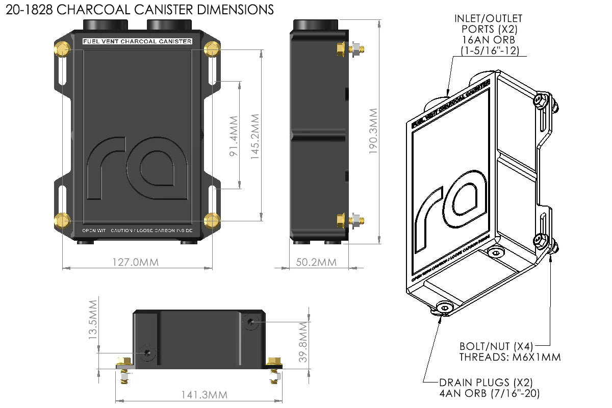 Radium Fuel Vent Charcoal Canister