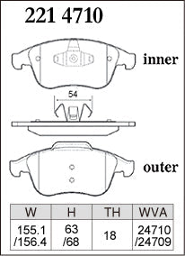 Dixcel Front Brake Pads - Renault Megane GT (III/IV) / Clio RS (IV) / Laguna III – view 2