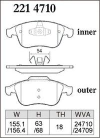 Dixcel Front Brake Pads - Renault Megane GT (III/IV) / Clio RS (IV) / Laguna III – view 2