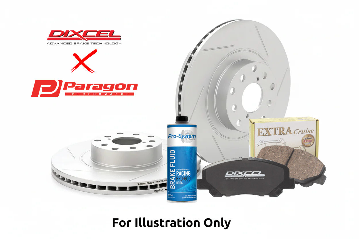 Paragon PAR42224S Front Rotor + Dixcel Brake Pad Combo – Mitsubishi Lancer EVO X
