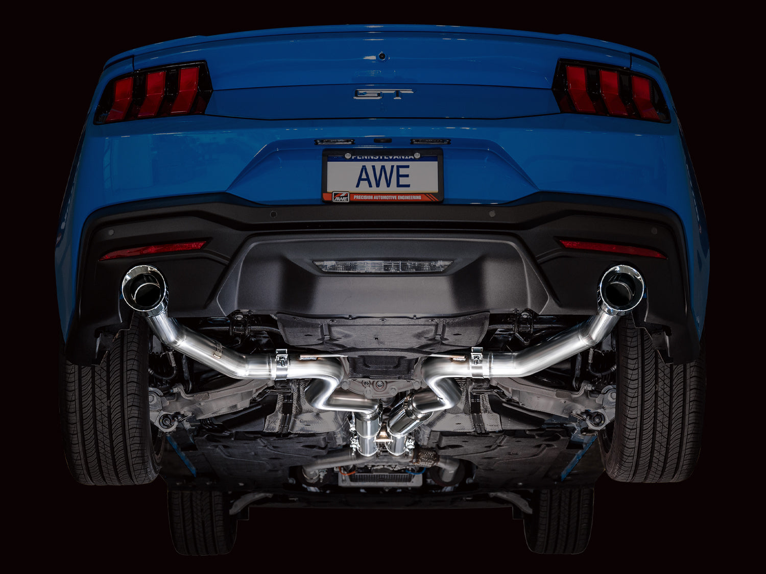 AWE Track Edition Exhaust – Ford S650 Mustang GT (Dual Tip)