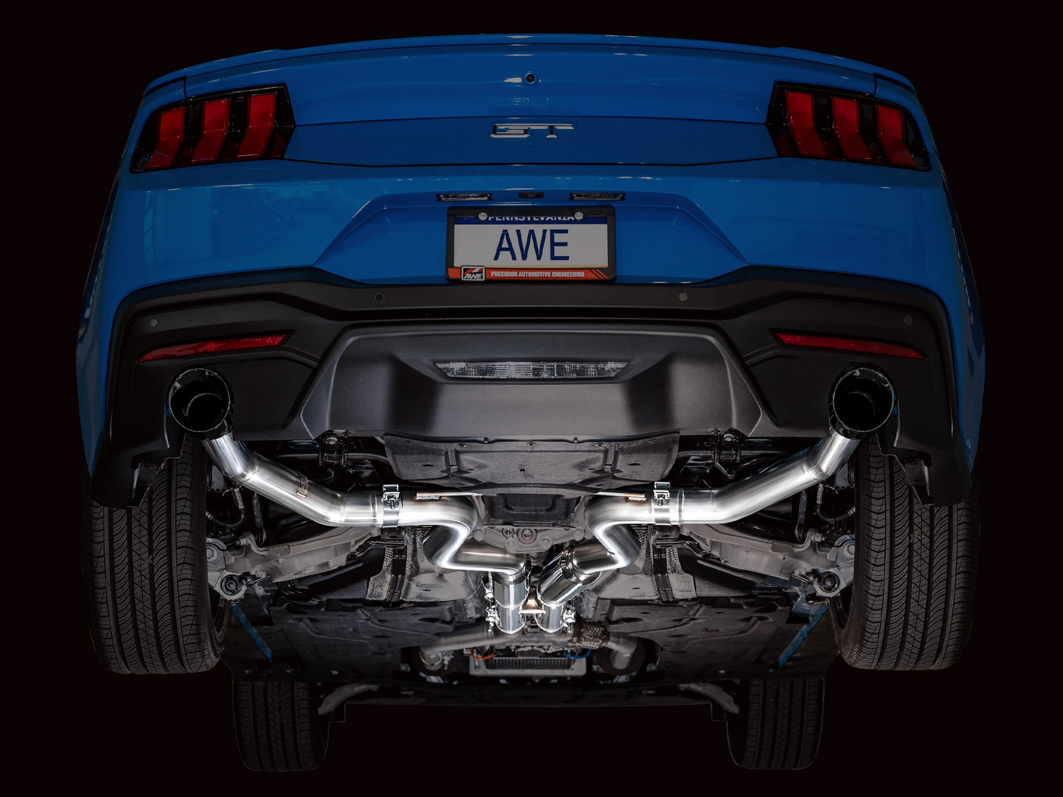 AWE Track Edition Exhaust – Ford S650 Mustang GT (Dual Tip)