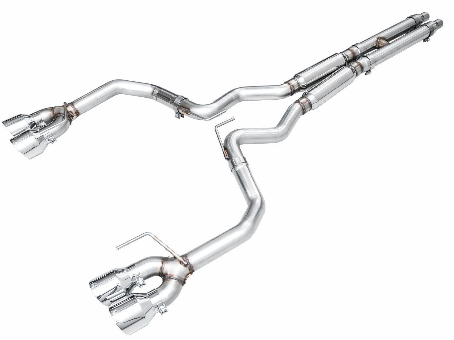 AWE Track Edition Exhaust – Ford S650 Mustang GT (Quad Tip)
