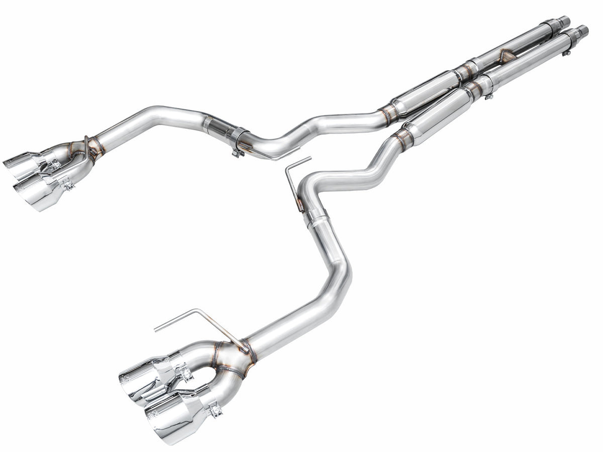 AWE Track Edition Exhaust – Ford S650 Mustang GT (Quad Tip)