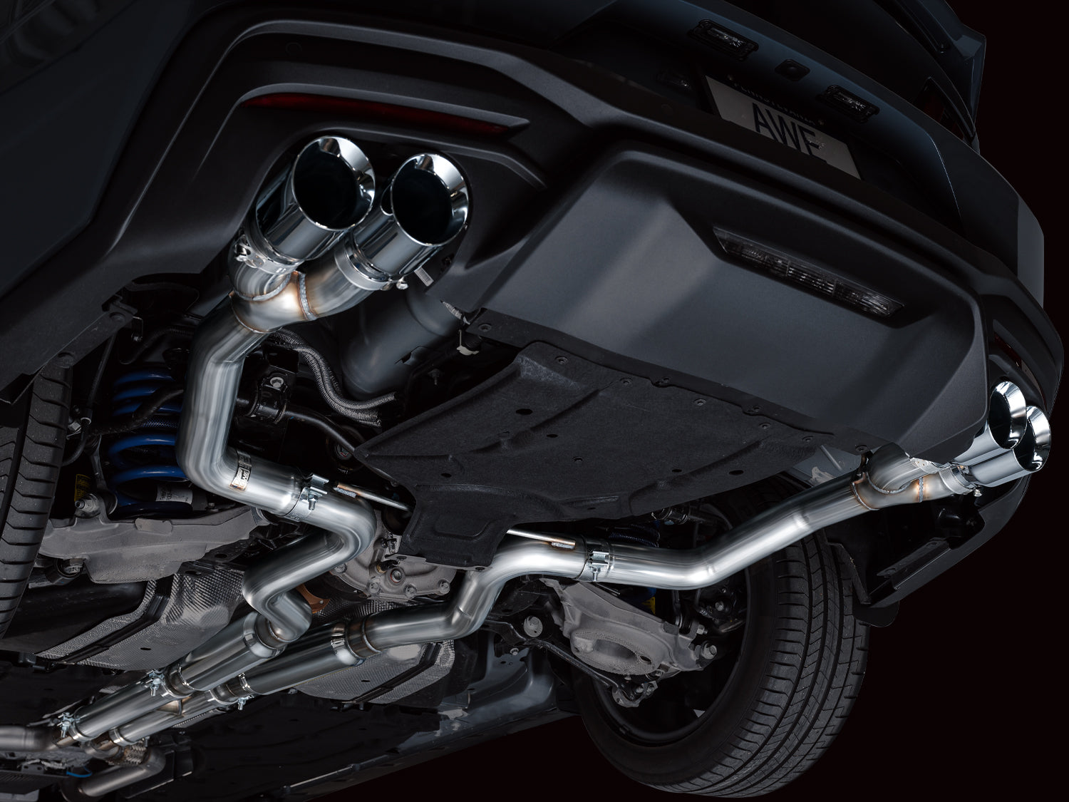 AWE Track Edition Exhaust – Ford S650 Mustang GT (Quad Tip)