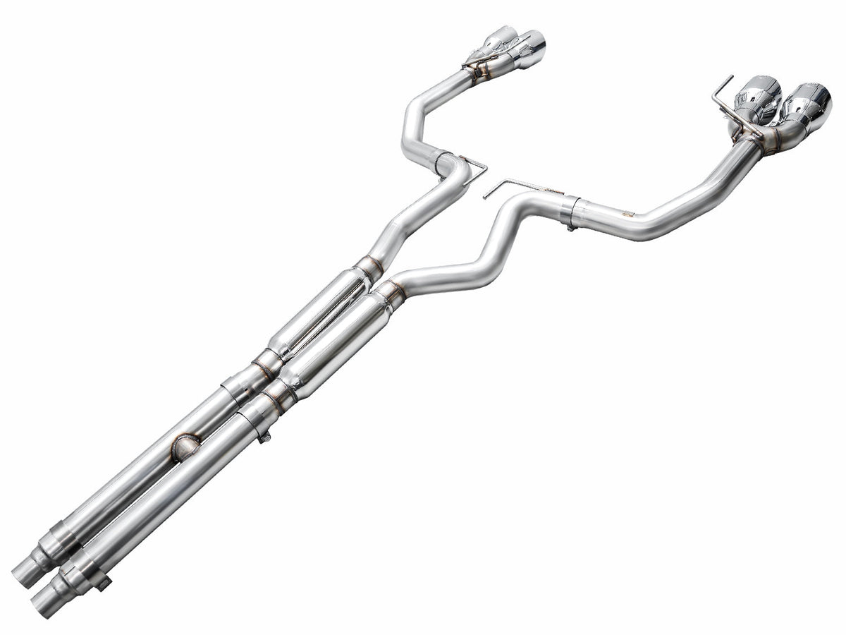 AWE Track Edition Exhaust – Ford S650 Mustang GT (Quad Tip)