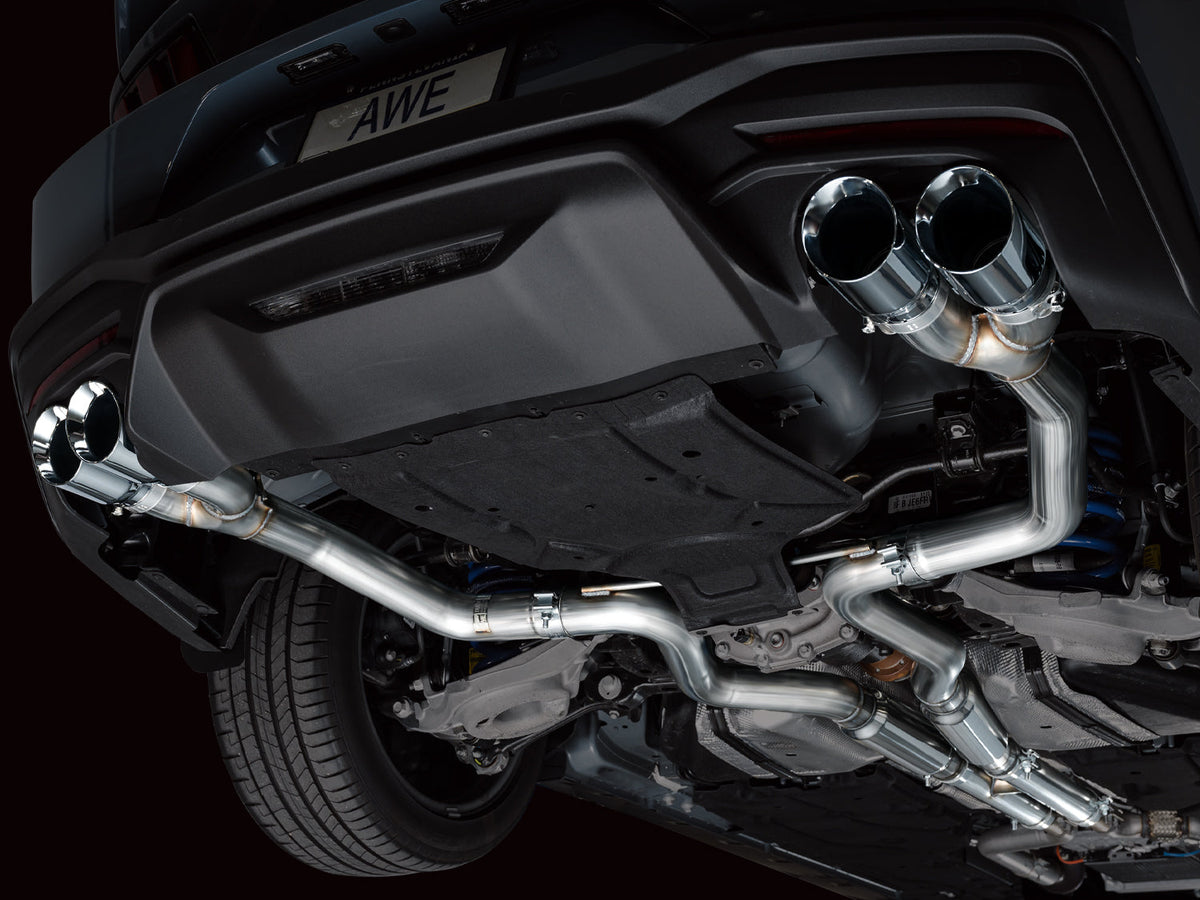 AWE Track Edition Exhaust – Ford S650 Mustang GT (Quad Tip)