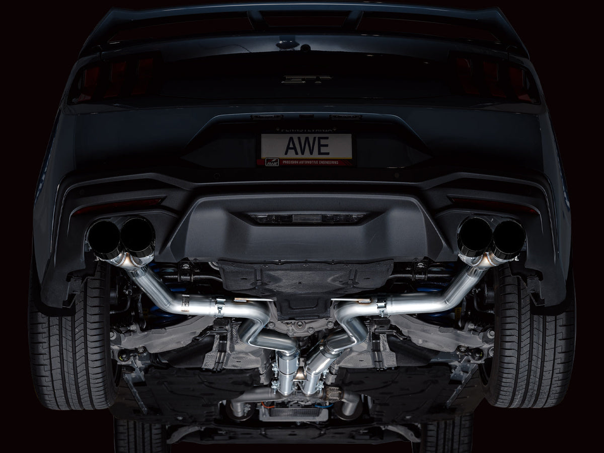 AWE Track Edition Exhaust – Ford S650 Mustang GT (Quad Tip)