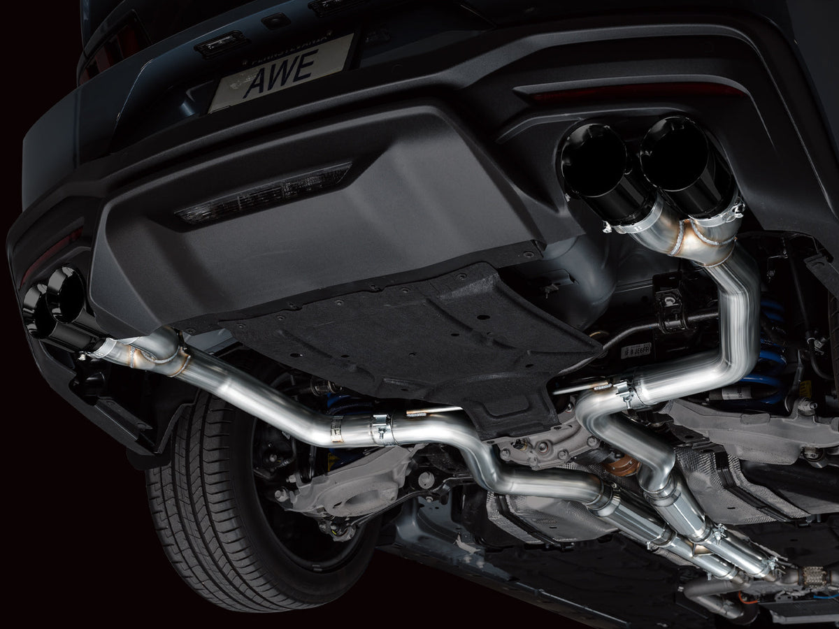 AWE Track Edition Exhaust – Ford S650 Mustang GT (Quad Tip)