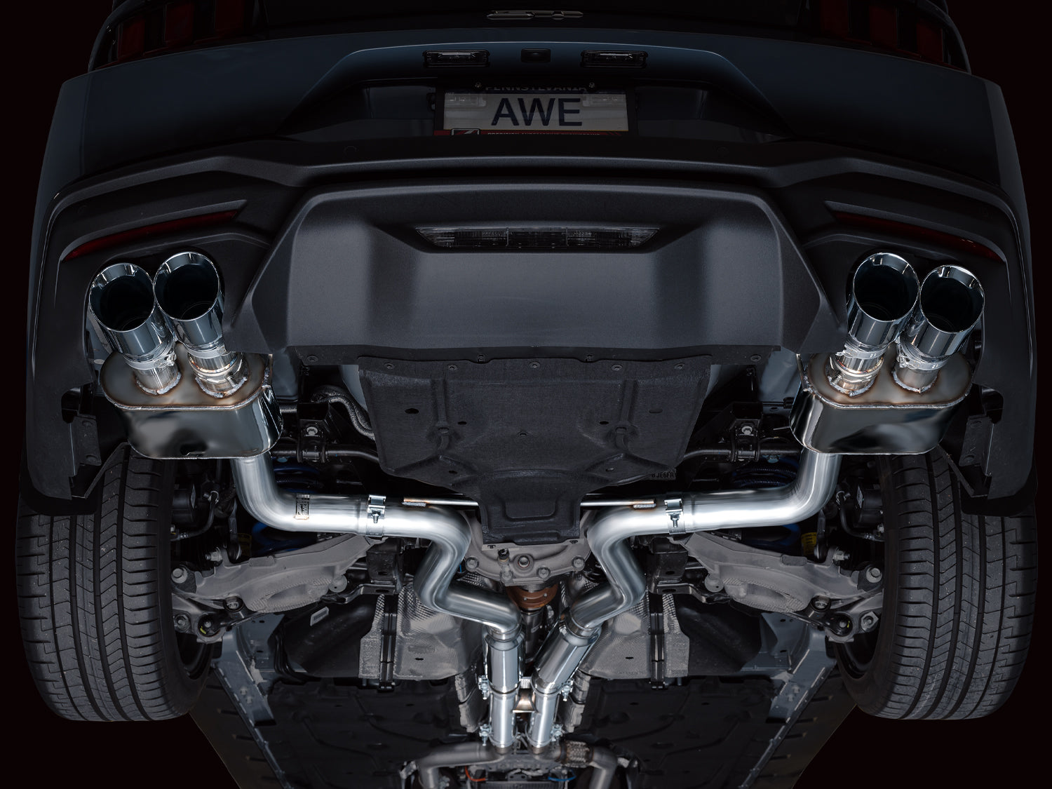 AWE SwitchPath Exhaust – Ford S650 Mustang GT (Quad Tip)