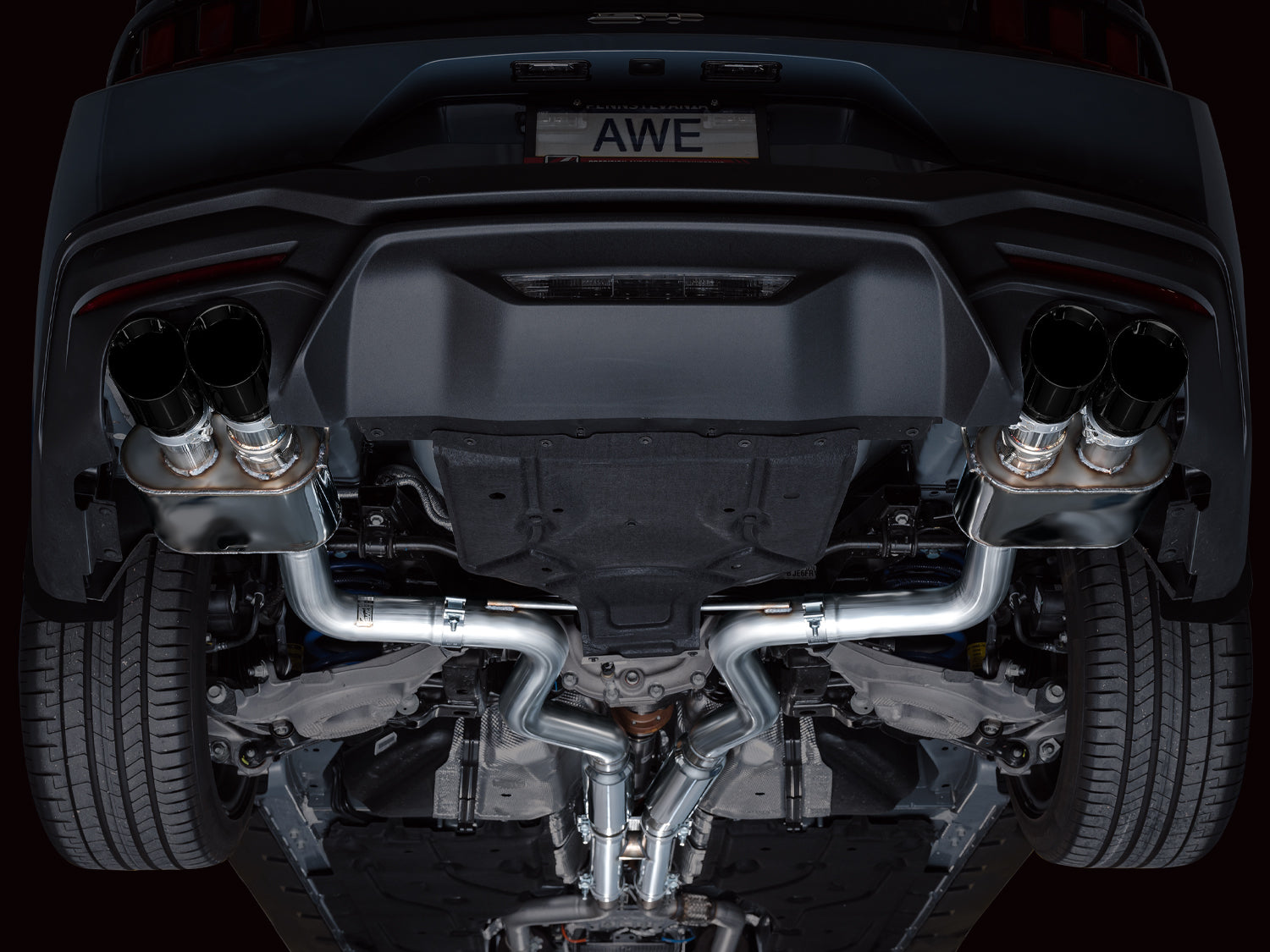 AWE SwitchPath Exhaust – Ford S650 Mustang GT (Quad Tip)