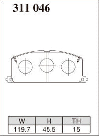 DIXCEL Front Brake Pads - Toyota Corolla (E80/E90/E100/E110) / Camry (V10/V20) / MR2 (AW11) – view 2