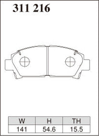 DIXCEL Front Brake Pads – Toyota Caldina (ST215W) / MR2 (SW20) – view 2