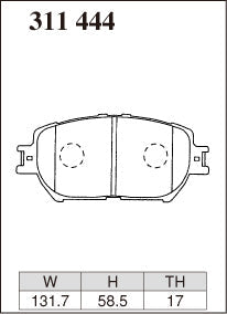 DIXCEL Front Brake Pads - Toyota Camry (ACV30R) / Crown Athlete (GRS200R) / Crown Majesta (UZS186R/UZS187R) / Mark X (GRX121R) – view 2