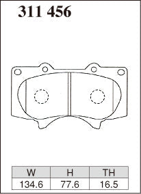 DIXCEL Front Brake Pads - Toyota Hilux / Landcruiser Prado (120/150 Series) / Fortuner / FJ Cruiser / Mitsubishi Pajero (NS/NT/NW/NX) – view 2