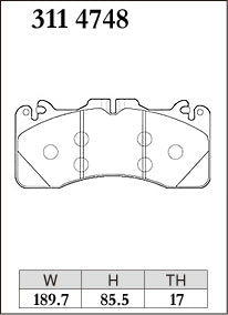 DIXCEL Front Brake Pads - Lexus GS F (URL10R) / RC F (USC10R) / LS460 (USF40R) / LS600h (UVF45R) – view 2