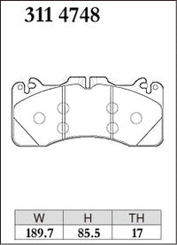 DIXCEL Front Brake Pads - Lexus GS F (URL10R) / RC F (USC10R) / LS460 (USF40R) / LS600h (UVF45R) – view 2