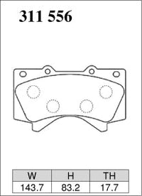 DIXCEL Front Brake Pads - Toyota LandCruiser 200 Series (VDJ200R/URJ202R) / Tundra (USK56L) / Lexus LX570 (URJ201R) – view 2
