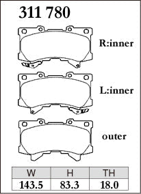 DIXCEL Front Brake Pads – Toyota LandCruiser LC300 (2021+) / Prado 250 (2024+)