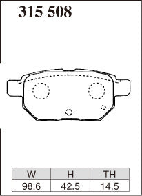 DIXCEL Rear Brake Pads - Toyota Corolla (ZRE212/MZEA17) / Prius (ZVW51/ZVW55) / Yaris (NCP131) / Auris (ZRE152H) – view 2