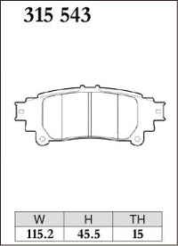DIXCEL Rear Brake Pads - Toyota Hilux (GUN126R) / Fortuner (GUN156R) / Kluger (GSU50R/GSU55R) / Lexus RX350 (GGL10R) – view 2