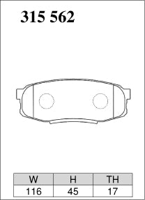 DIXCEL Rear Brake Pads - Toyota LandCruiser 200 Series (VDJ200R/URJ202R) / Tundra (USK56L) / Lexus LX570 (URJ201R) – view 2