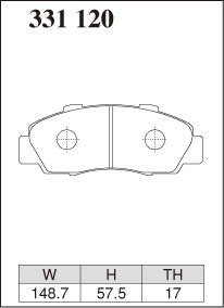 DIXCEL Front Brake Pads – Honda Integra Type R (DC2 98 Spec)