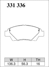 DIXCEL Front Brake Pads - Honda Super-ONE (JG6) / Jazz (GE/GK) / City (GM) / CR-Z (ZF) / Civic (FD) – view 2
