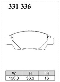 DIXCEL Front Brake Pads - Honda Super-ONE (JG6) / Jazz (GE/GK) / City (GM) / CR-Z (ZF) / Civic (FD) – view 2
