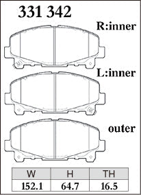 DIXCEL Front Brake Pads - Honda Accord Euro (CU2) – view 2