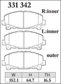 DIXCEL Front Brake Pads - Honda Accord Euro (CU2) – view 2