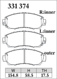Dixcel Front Brake Pads - Honda CR-V (RM1/RM4/RW1/RW2) – view 2