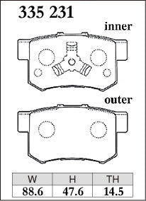Dixcel Rear Brake Pads - Honda CR-V (RD6/RD7/RE3/RE4/RM1/RM4) – view 2
