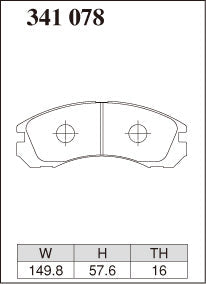Dixcel Front Brake Pads - Mitsubishi Lancer Evo I/II/III (CD9A/CE9A) / Evo IV (CN9A) / Evo V/VI RS (CP9A) / Evo VII/VIII/IX RS (CT9A) / Evo X RS (CZ4A) - NON-BREMBO – view 2