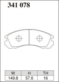 Dixcel Front Brake Pads - Mitsubishi Lancer Evo I/II/III (CD9A/CE9A) / Evo IV (CN9A) / Evo V/VI RS (CP9A) / Evo VII/VIII/IX RS (CT9A) / Evo X RS (CZ4A) - NON-BREMBO – view 2
