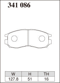 Dixcel Front Brake Pads - Mitsubishi Lancer (CB/CC/CE) / RVR / Proton Satria GTi / Wira / Persona / M21 – view 2