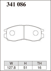 Dixcel Front Brake Pads - Mitsubishi Lancer (CB/CC/CE) / RVR / Proton Satria GTi / Wira / Persona / M21 – view 2