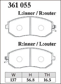 DIXCEL Front Brake Pads – Subaru WRX (GR / GV) / BRZ (ZC6 / ZD8) / Toyota 86 (ZN6) / GR86 (ZN8)