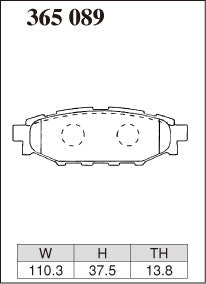 DIXCEL Rear Brake Pads – Subaru WRX (GH/GE/GR) / BRZ (ZC6) / Toyota 86 (ZN6) / Forester (SG/SH/SJ)