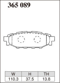 DIXCEL Rear Brake Pads – Subaru WRX (GH/GE/GR) / BRZ (ZC6) / Toyota 86 (ZN6) / Forester (SG/SH/SJ)