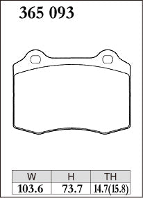 DIXCEL Rear Brake Pads – Subaru WRX STI 2018+ 2-Piston (VAB)