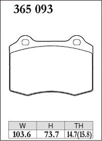 DIXCEL Rear Brake Pads – Subaru WRX STI 2018+ 2-Piston (VAB)