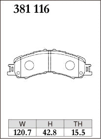 DIXCEL Front Brake Pads - Daihatsu Hijet (S321/S331/S500P) / Atrai Wagon (S700V/S710V) / Subaru Sambar (S321B/S331B) – view 2
