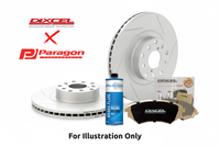 Paragon PAR42224S Front Rotor + Dixcel Brake Pad Combo – Mitsubishi Lancer EVO X