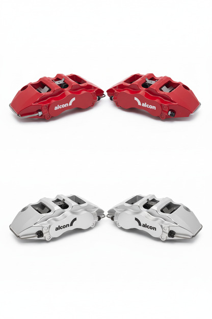4 Alcon brake calipers - 2 red and 2 silver