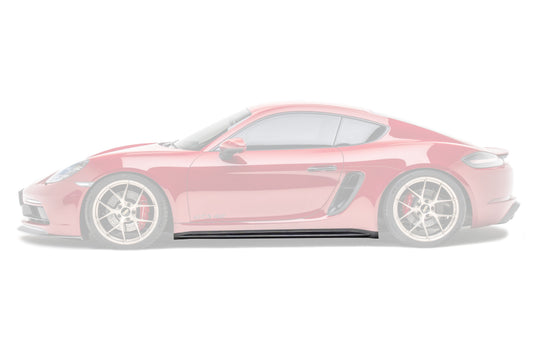 Pre Pregged Carbon Fiber Side Skirts for Porsche 718 Cayman/Boxster S,T,GTS,GTS 4.0,Spyder,GT4,GT4RS 981 982 2012-2025