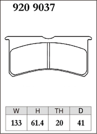 Dixcel 9209037 Front Brake Pads - Wilwood 20mm